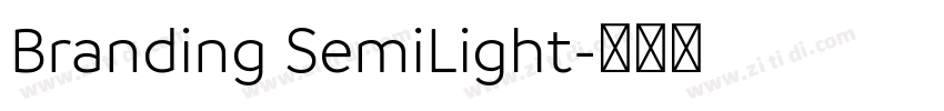 Branding SemiLight字体转换